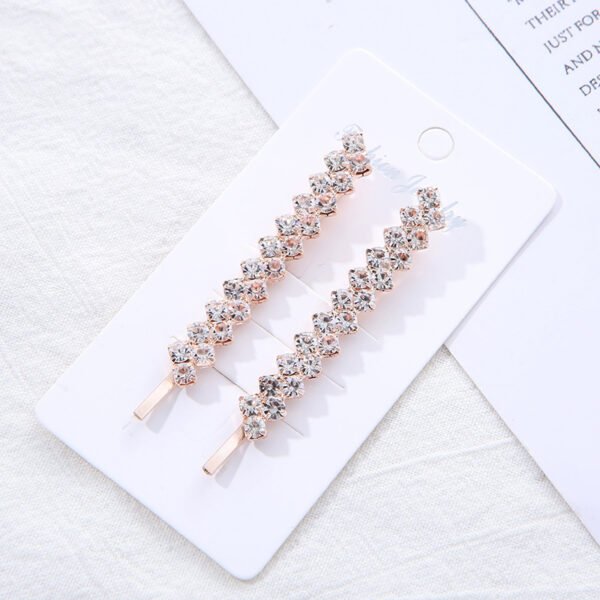 Diamond Claw Chain Hair Clip Bar Shaped Clip Wedding Hairware